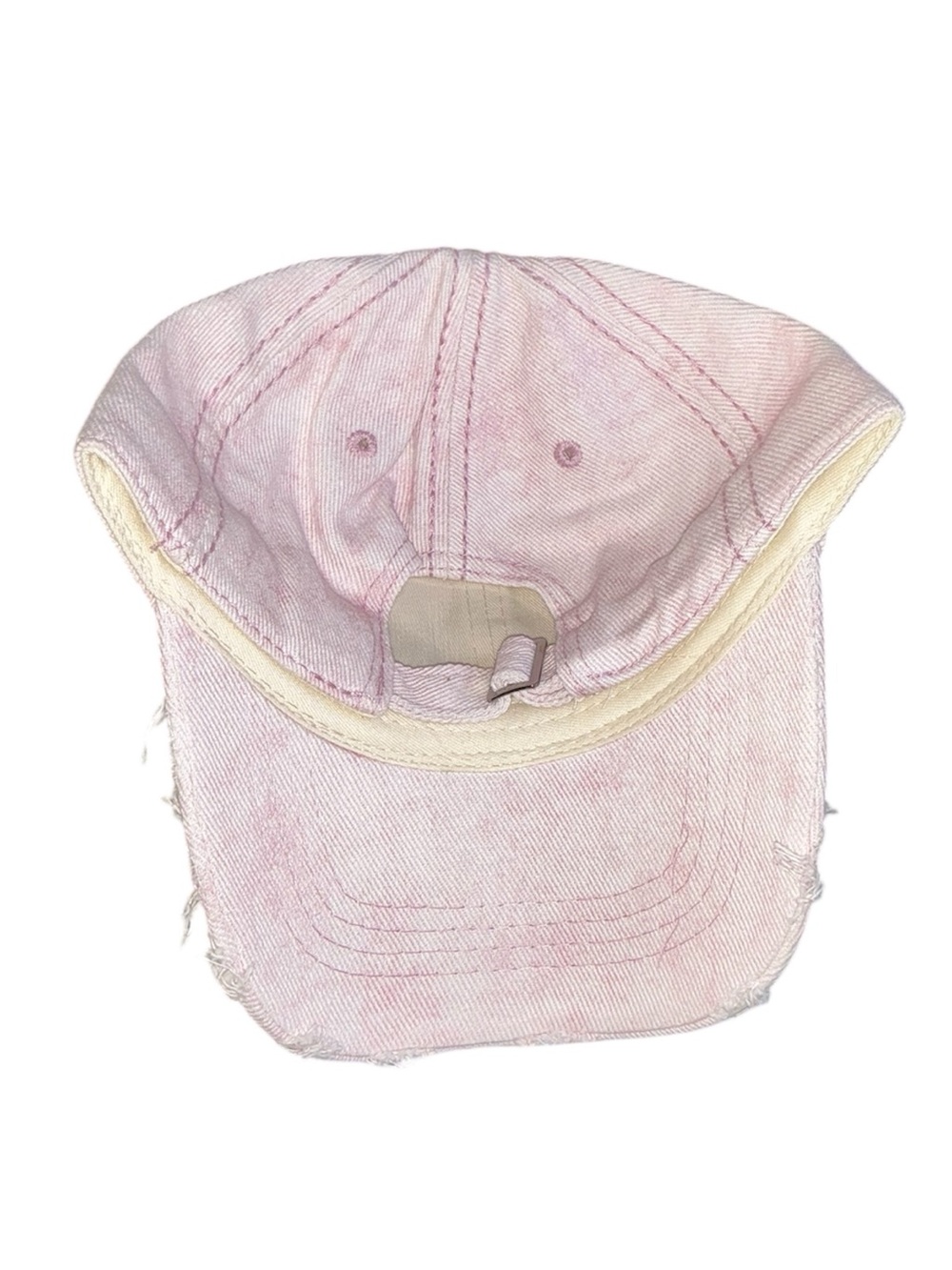 CHANEL Light Pink Distressed Baseball Cap with Bright Pink Logo - Picture 3 of 3
